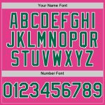 Personalized Pink Kelly Green-White Mesh Authentic Throwback Baseball Jersey Team Custom Name and Number