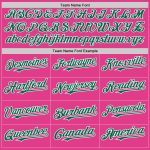 Personalized Pink Kelly Green-White Mesh Authentic Throwback Baseball Jersey Team Custom Name and Number