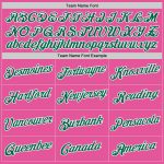 Personalized Pink Kelly Green-White Performance T-Shirt Team Custom Name and Number