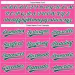 Personalized Pink Kelly Green-White Performance Vapor Golf Polo Shirt Team Custom Name and Number