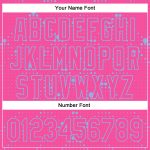 Personalized Pink Light Blue 3D Pattern Design Geometric Halftone Dots Authentic Baseball Jersey Team Custom Name and Number