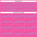 Personalized Pink Light Blue 3D Pattern Design Rave Halloween Pumpkin Authentic Baseball Jersey Team Custom Name and Number