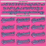 Personalized Pink Light Blue-Black Authentic Baseball Jersey