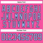 Personalized Pink Light Blue-Black Hockey Lace Neck Jersey Team Custom Name and Number