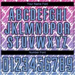 Personalized Pink Light Blue-Black Lightning Sublimation Soccer Uniform Jersey Team Custom Name and Number