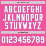 Personalized Pink Light Blue Pinstripe White Two-Button Unisex Softball Jersey Team Custom Name and Number