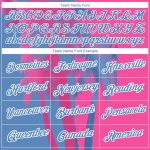 Personalized Pink Light Blue-White 3D Pattern Design Hawaii Coconut Trees Performance T-Shirt Team Custom Name and Number
