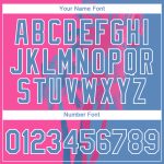 Personalized Pink Light Blue-White 3D Pattern Design Hawaii Coconut Trees Performance T-Shirt Team Custom Name and Number