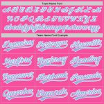 Personalized Pink Light Blue-White Authentic Baseball Jersey
