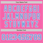 Personalized Pink Light Blue-White Authentic Baseball Jersey Team Custom Name and Number