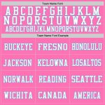 Personalized Pink Light Blue-White Mesh Authentic Football Jersey Team Custom Name and Number
