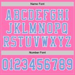 Personalized Pink Light Blue-White Mesh Authentic Football Jersey Team Custom Name and Number
