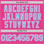 Personalized Pink Light Blue-White Mesh Authentic Throwback Baseball Jersey Team Custom Name and Number