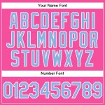 Personalized Pink Light Blue-White Performance Vapor Golf Polo Shirt Team Custom Name and Number