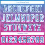 Personalized Pink Light Blue-White Round Neck Sublimation Basketball Suit Jersey