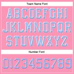 Personalized Pink Light Blue-White Stitched Adjustable Snapback Hat Team Custom Name and Number