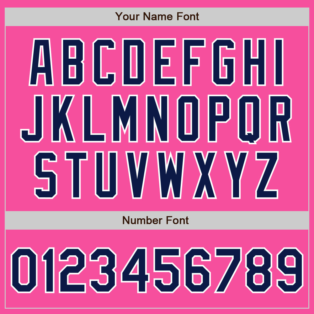 Personalized Pink Navy-White Authentic Baseball Jersey Personalized Pink Navy-White Authentic Baseball Jersey - Image 5