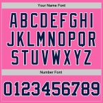 Personalized Pink Navy-White Authentic Baseball Jersey Team Custom Name and Number