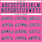 Personalized Pink Navy-White Authentic Throwback Basketball Jersey Team Custom Name and Number