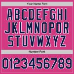 Personalized Pink Navy-White Line Authentic Baseball Jersey Team Custom Name and Number