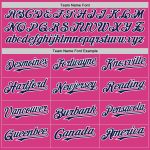 Personalized Pink Navy-White Line Authentic Baseball Jersey Team Custom Name and Number