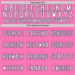 Personalized Pink Navy-White Mesh Authentic Football Jersey Team Custom Name and Number