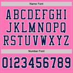 Personalized Pink Navy-White Mesh Authentic Football Jersey Team Custom Name and Number