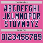 Personalized Pink Navy-White Performance T-Shirt Team Custom Name and Number