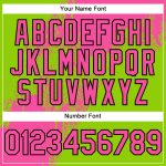 Personalized Pink Neon Green-Black 3D Pattern Design Abstract Brush Stroke Authentic Baseball Jersey Team Custom Name and Number