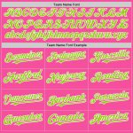 Personalized Pink Neon Green-White 3D Pattern Design Gradient Style Twinkle Star Authentic Baseball Jersey Team Custom Name and Number