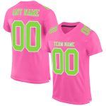Personalized Pink Neon Green-White Mesh Authentic Football Jersey Team Custom Name and Number