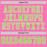 Personalized Pink Neon Green-White Mesh Authentic Football Jersey