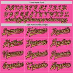 Personalized Pink Old Gold-Black Bomber Full-Snap Varsity Letterman Jacket Team Custom Name and Number