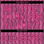 Personalized Pink Pink-Black 3D Pattern Two-Button Unisex Softball Jersey Team Custom Name and Number