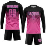 Personalized Pink Pink-Black Sublimation Soccer Uniform Jersey Team Custom Name and Number 7397