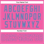 Personalized Pink Pink-Light Blue Authentic Baseball Jersey Team Custom Name and Number