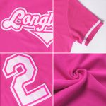 Personalized Pink Pink-Light Blue Authentic Baseball Jersey Team Custom Name and Number