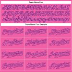 Personalized Pink Pink-Purple Authentic Baseball Jersey Team Custom Name and Number