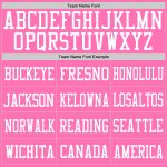 Personalized Pink Pink-White Mesh Authentic Football Jersey Team Custom Name and Number