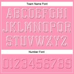 Personalized Pink Pink-White Stitched Adjustable Snapback Hat Team Custom Name and Number