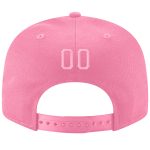 Personalized Pink Pink-White Stitched Adjustable Snapback Hat Team Custom Name and Number