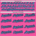 Personalized Pink Pinstripe Sky Blue-Black Authentic Fade Fashion Baseball Jersey Team Custom Name and Number