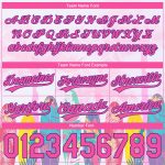 Personalized Pink Purple 3D Pattern Hawaii Palm Trees Authentic Basketball Shorts Team Custom Name and Number