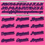 Personalized Pink Purple-Black 3 Colors Arm Shapes Authentic Baseball Jersey Team Custom Name and Number