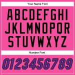 Personalized Pink Purple-Black Authentic Baseball Jersey Team Custom Name and Number