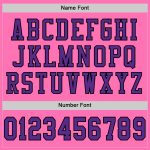 Personalized Pink Purple-Black Mesh Authentic Football Jersey Team Custom Name and Number