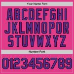 Personalized Pink Purple-Black Mesh Authentic Throwback Baseball Jersey Team Custom Name and Number