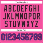 Personalized Pink Purple-Black Performance T-Shirt Team Custom Name and Number