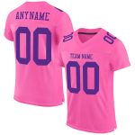 Personalized Pink Purple Mesh Authentic Football Jersey Team Custom Name and Number