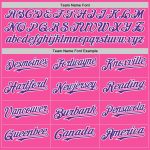 Personalized Pink Purple-White 3D Pattern Design Gradient Style Twinkle Star Authentic Baseball Jersey Team Custom Name and Number